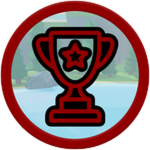 Official Drained and Deranged badge icon from Roblox